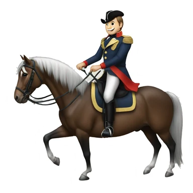 Macron on a hors sticker