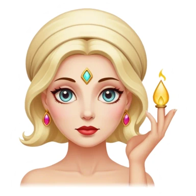 Vintage female psychic sticker