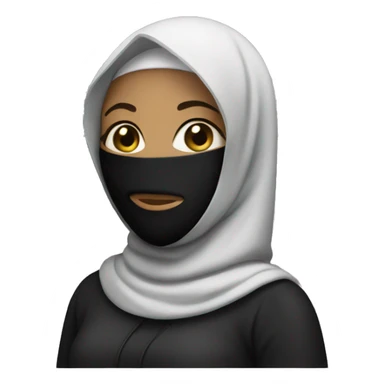 woman with hijab and niqab sticker