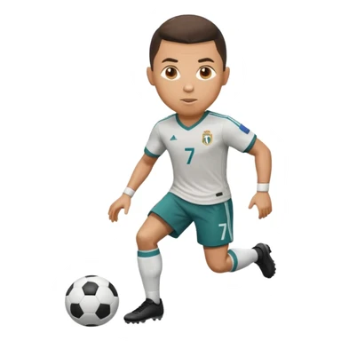 Ronaldo dribbling with a football sticker