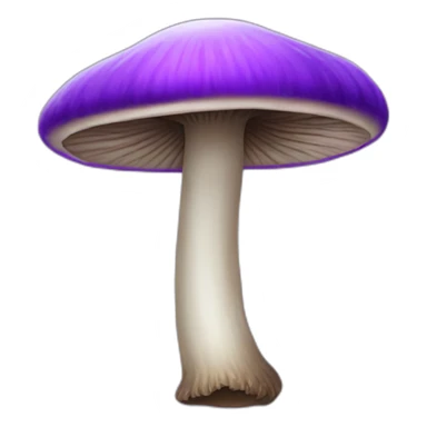 Purple long mushroom sticker