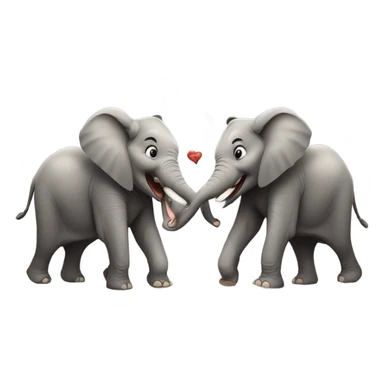 2 elephants yelling at each other sticker