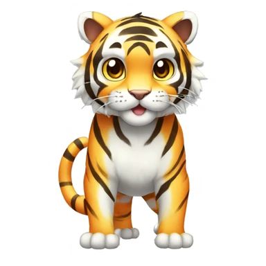 Colorful Shiny Kawaii Cute Blue-striped Tiger-Fakémon-Pokémon full body sticker