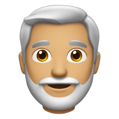 latin man with some gray hairs and a beard sticker