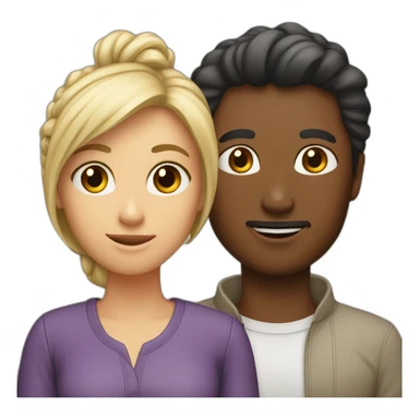 group of friends of one man and three women sticker