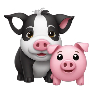 Pand and pig sticker