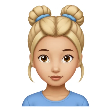girl with hair in a bun sticker