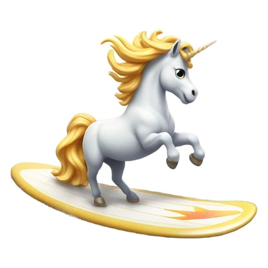 Unicorn on a surf board  sticker