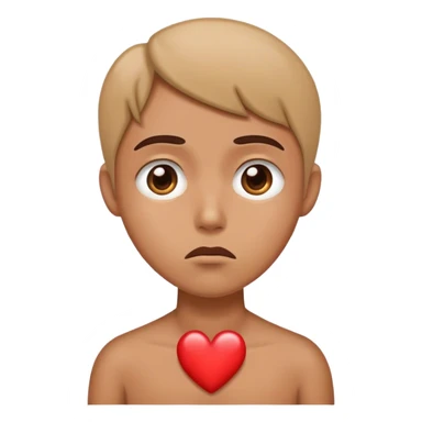 Heart eyes but sad sticker