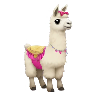 Llama wearing a strippers outfit sticker