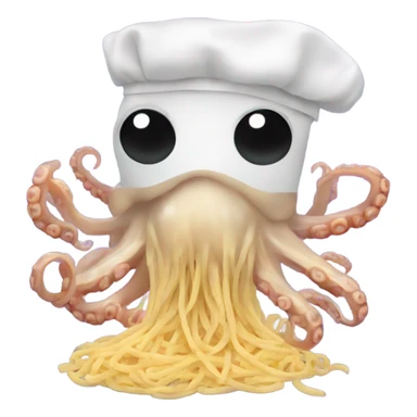 Octopus cooking pasta sticker