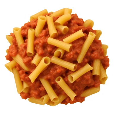 minced meat pasta with tomato paste sticker