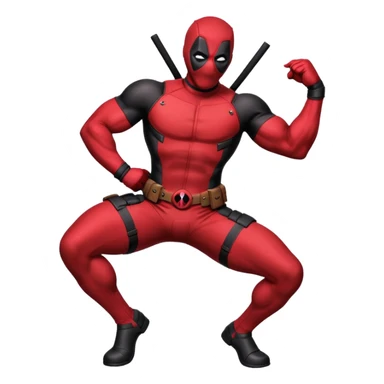 DeadPool from marvel rivals twerking his ass sticker