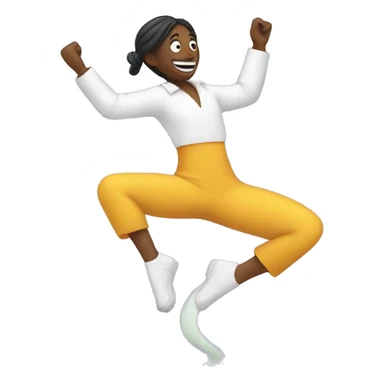 person doing the floss dance sticker