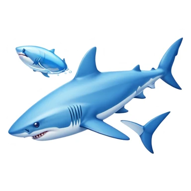 Shark with blue and white Nike shoes sticker