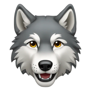 Symbol representing a wolf head sticker