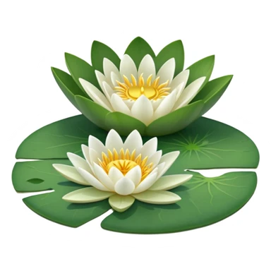 water lily circle leaf sticker