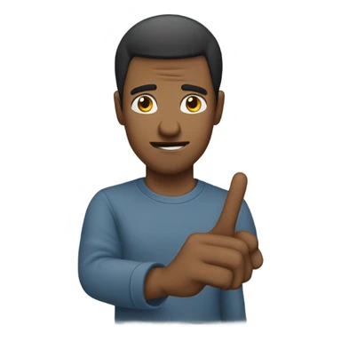 Man with hand sticking straight out making a “bruh” face  sticker