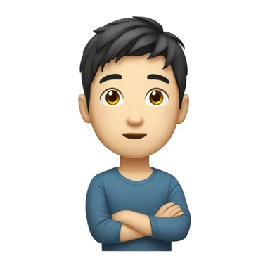 asian boy-sleep-bed sticker