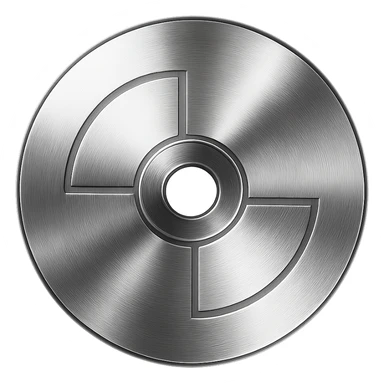 A minimalist CD disc with geometric pattern, glowing effect, purple color sticker