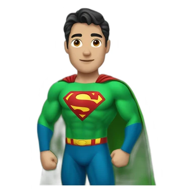 superman with green clothes sticker