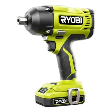Ryobi R18ID2-0 Impact Wrench 1/4" Hex 18V ONE+ 200Nm with battery emoji style  sticker