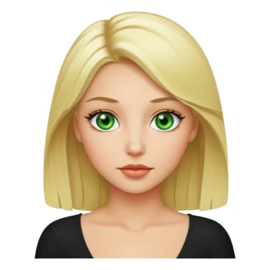 Sexy Queen Green eyes blonde Hair sticker