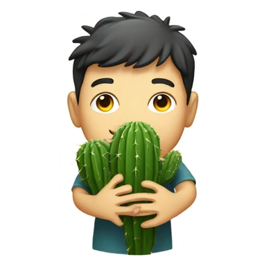 Person eating a prickly cactus  sticker