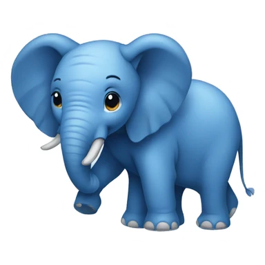 blue elephant sticker