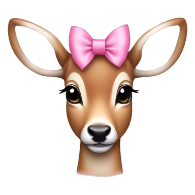 Coquette cute deer with pink bows on their head sticker