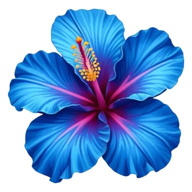 blue hibiscu sticker