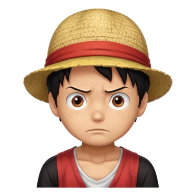 luffy un peu sérieux mais pas trop sticker