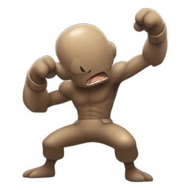 Hitmonchan (a Pokémon) getting beaten up sticker
