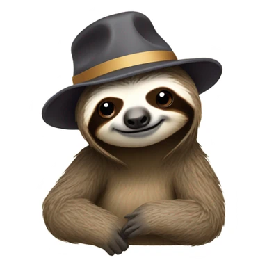 Sloth in a hat sticker