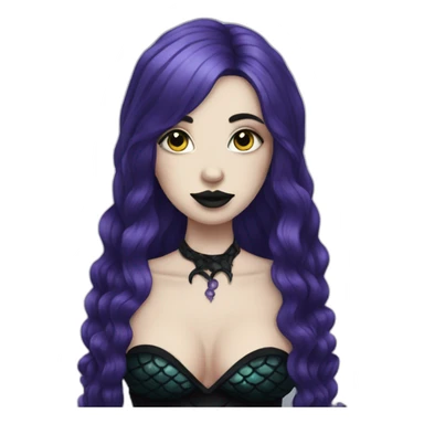 goth mermaid sticker