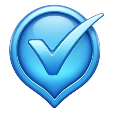 Verifizierter Blauer Haken Instagram sticker