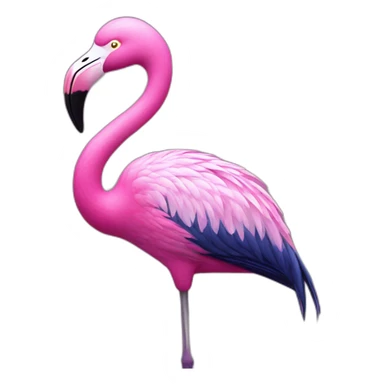 Purple flamingo  sticker