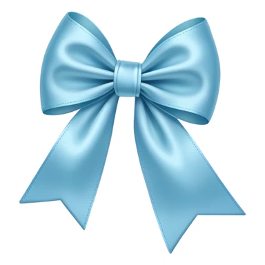 cutie light blue bow  sticker