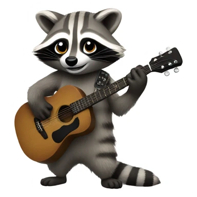 Raccoon playing guitar sticker
