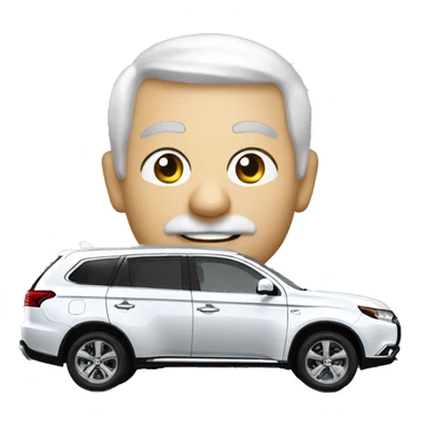 I want an emoji for a white mitsubishi outlander phev 2023 sticker