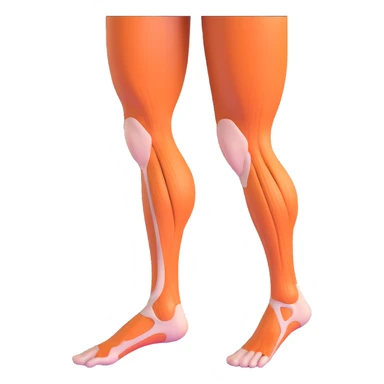 human leg showing calf muscle sticker