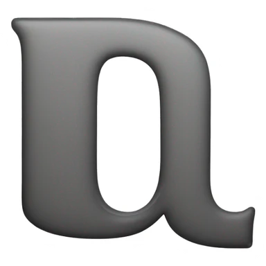 The letter U in normal text  sticker
