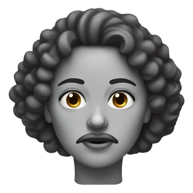Women with a curly mustache and this face 😩 sticker