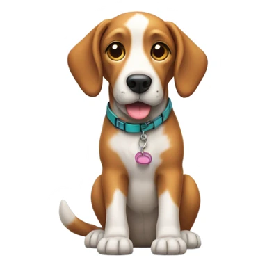 Dog wearing shoes sticker
