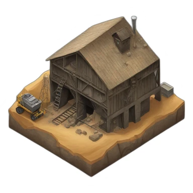 mine shaft/Mining Building house sticker