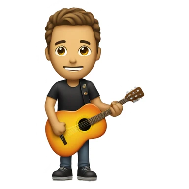 Guy with guitar sticker