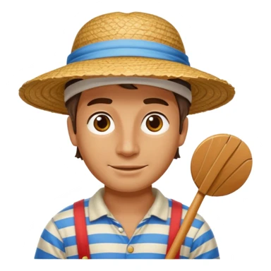 venetian gondolier sticker