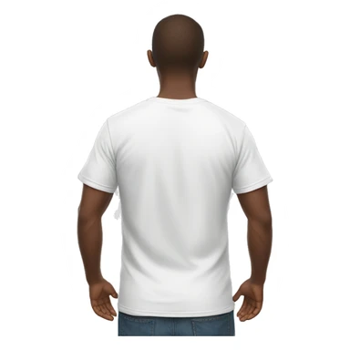 white-football-tshirt back view sticker