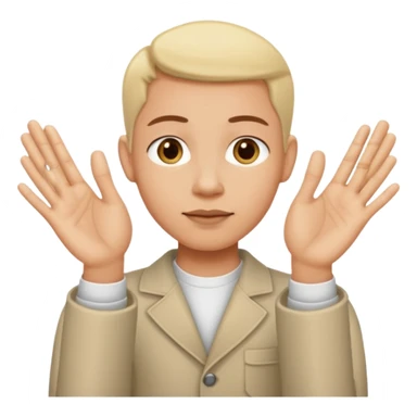 Manos con el dedo del medio y el anular cursados sticker