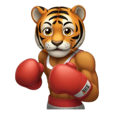 boxing Training  Tiger  sticker